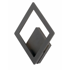 Alumilux Rhombus - 21W 1 LED Outdoor Wall Mount-14.25 Inches Tall and 10 Inches Wide