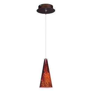 Lava - 1 LED Cone Mini Pendant With Cone Canopy - 435889