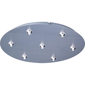 RapidJack Xenon-Seven-Port Round RapidJack Canopy in Traditional style-17 Inches wide by 2.5 inches high - 327734