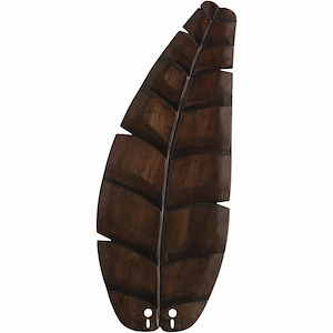 Accessory - Oval Leaf Carved Wood Blade (Set of 5)-0.5 Inches Tall and 52 Inches Wide