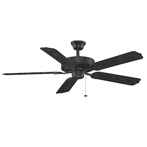 Aire Decor 5 Blade Ceiling Fan with Pull Chain Control and Optional Light Kit - 52 Inches Wide by 13.2 Inches High