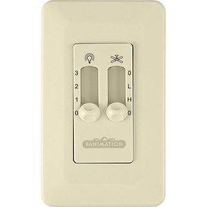 Accessory - 2 Speed Non-Reversing Fan and Light Wall Control-2.04 Inches Tall and 2.76 Inches Wide
