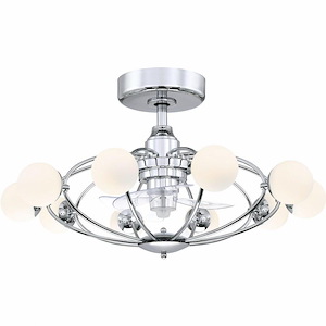 Kerring - 38W 10 LED Fandelier-17.85 Inches Tall and 32 Inches Wide