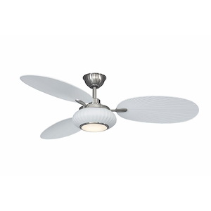 Palma 3 Blade Ceiling Fan with Wall Control and Includes Light Kit - 56 Inches Wide by 15.13 Inches High