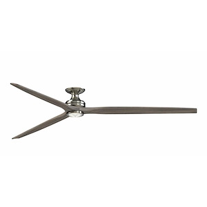 Spitfire - 3 Blade Flush Ceiling Fan with Light Kit-21.08 Inches Tall and 96 Inches Wide