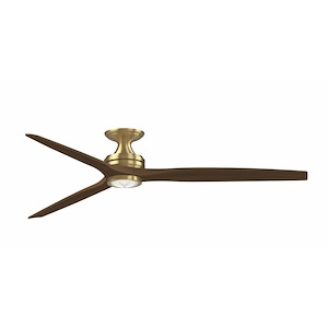 Spitfire - 3 Blade Flush Ceiling Fan with Light Kit-21.08 Inches Tall and 72 Inches Wide - 1278480