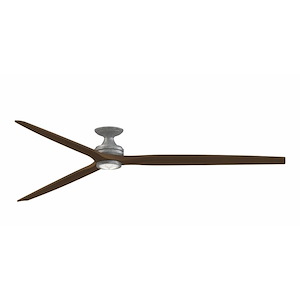 Spitfire - 3 Blade Flush Mount Ceiling Fan with Light Kit-21.08 Inches Tall and 96 Inches Wide - 1278681