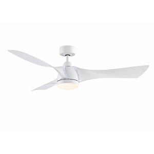 Klear - 3 Blade Indoor/Outdoor Ceiling Fan with Light Kit-15.03 Inches Tall and 56 Inches Wide