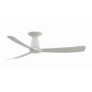 Kute - 3 Blade Flush Ceiling Fan-13.1 Inches Tall and 52 Inches Wide - 1278508