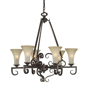 Brandi - 6 Light Chandelier-29 Inches Tall and 27 Inches Wide