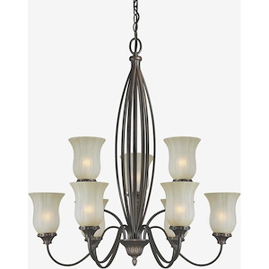 Angelo - 9 Light Chandelier-35 Inches Tall and 32 Inches Wide