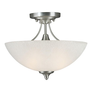 Carson - 2 Light Semi-Flush Mount-11 Inches Tall and 13.5 Inches Wide
