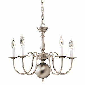 William - 5 Light Chandelier-17.5 Inches Tall and 23 Inches Wide