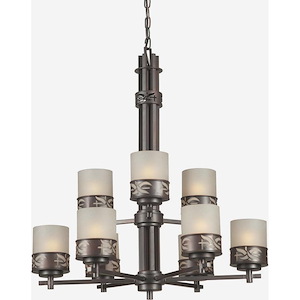 Len - 9 Light Chandelier-31 Inches Tall and 28 Inches Wide