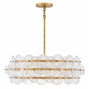 Rene - 84W 6 LED Medium Chandelier In Glam Style-10.5 Inches Tall and 28.5 Inches Wide - 1309048