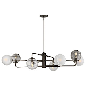 Oberon - 5W 8 LED Adjustable Chandelier-10.5 Inch Tall and 48 Inch Wide - 1370728