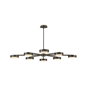 Cava - 128W LED Large Convertible Semi-Flush Mount-4.25 Inch Tall and 50 Inch Wide - 1364833