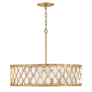 Estie - 30W 6 LED Medium Chandelier In Traditional Style-8 Inches Tall and 28 Inches Wide - 1320207