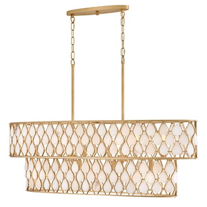 Estie - 5W 10 LED Linear Chandelier-30.25 Inch Tall and 48 Inch Wide - 1396960