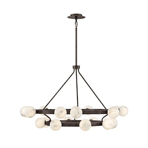 Selene - 126W 18 LED Large Multi Tier Chandelier-28 Inch Tall and 48 Inch Wide - 1364854