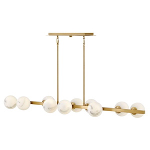 Selene - 50W 10 LED Large Linear Chandelier In Modern Style-4.75 Inhces Tall and 55 Inches Wide - 1314415