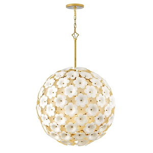 Marianne - 35W 7 LED Medium Globe Chandelier-40 Inch Tall and 28 Inch Wide - 1364863