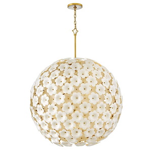 Marianne - 45W 9 LED Large Globe Chandelier-49.25 Inch Tall and 38 Inch Wide - 1364864