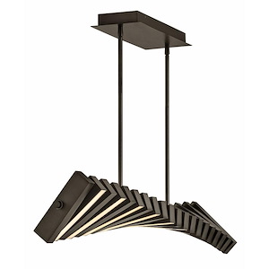 Stitch - 34W LED Linear Chandelier In Modern Style-12 Inches Tall and 42 Inches Wide - 1309094