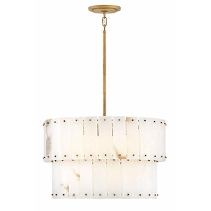 Simone - 30W 6 LED Medium Convertible Chandelier In Traditional Style-15 Inhces Tall and 24 Inches Wide - 1314417