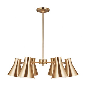 Sea Gull Lighting-Chet-6 Light Chandelier In Transitional Style-18 Inch Tall and 25.63 Inch Wide
