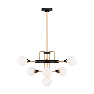 Sea Gull Lighting-Rowan-7 Light Chandelier In Contemporary and Modern Style-17.25 Inch Tall and 30 Inch Wide