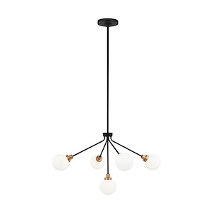 Sea Gull Lighting-Art-5 Light Chandelier In Contemporary and Modern Style-18.38 Inch Tall and 32 Inch Wide