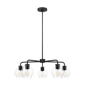 Jett-5 Light Chandelier In Transitional Style-9.5 Inch Tall and 30 Inch Wide - 1118522