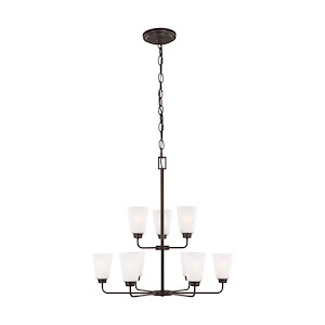 Kerrville-75W Nine Light 2-Tier Chandelier - 1150745