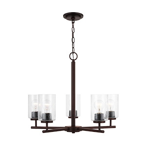 Oslo-5 Light Chandelier In Contemporary Style-20 Inch Tall and 24 Inch Wide - 1118541