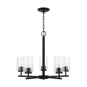 Oslo-40W 5 LED Chandelier In Contemporary Style-20 Inch Tall and 24 Inch Wide - 1255111