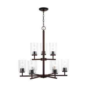 Oslo-9 Light Chandelier In Contemporary Style-26.75 Inch Tall and 26 Inch Wide - 1118542