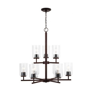 Sea Gull Lighting-Oslo-9 Light Chandelier In Contemporary Style-26.75 Inch Tall and 26 Inch Wide - 1118542