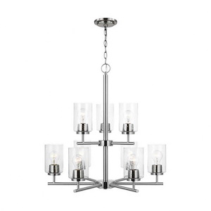 Oslo-72W 9 LED Chandelier In Contemporary Style-26.75 Inch Tall and 26 Inch Wide - 1255037
