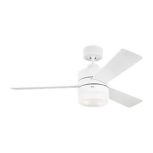 Monte Carlo Fans-Era-3 Blade Ceiling Fan with Light Kit In Modern Style-15 Inch Tall and 44 Inch Wide