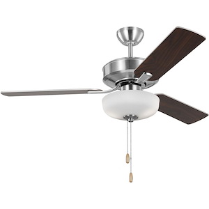 Linden-3 Blade Ceiling Fan with Light Kit In Traditional Style-17.2 Inch Tall and 48 Inch Wide - 1272685