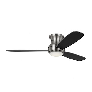 Orbis - 3 Blade Hugger Ceiling Fan with Light Kit In Contemporary Style-11 Inches Tall and 52 Inches Wide