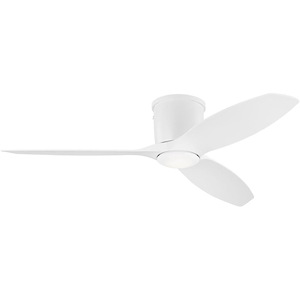 Titus - 3 Blade Hugger Ceiling Fan with Light Kit In Modern Style-9.8 Inches Tall and 52 Inches Wide - 1327765