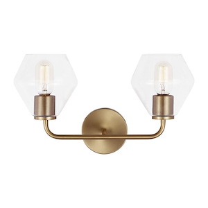 Jett-2 Light Bath Vanity In Transitional Style-10.25 Inch Tall and 17 Inch Wide - 1118520