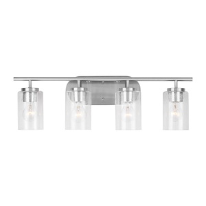 Oslo-4 Light Wall Sconce In Contemporary Style-8.5 Inch Tall and 27.5 Inch Wide - 1118540