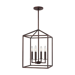 Perryton-4 Light Small Hall Foyer in Transitional Style-12.25 Inch wide by 18.5 Inch high - 691705