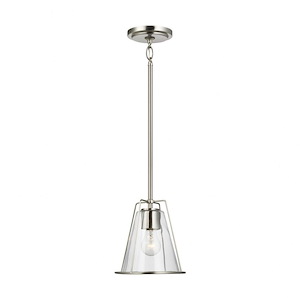 Sea Gull Lighting-Framework-1 Light Pendant In Transitional Style-8.13 Inch Tall and 7.75 Inch Wide
