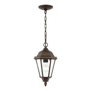 Sea Gull Lighting-Bakersville-1 Light Outdoor Pendant in Traditional Style-7.88 Inch wide by 14.44 Inch high