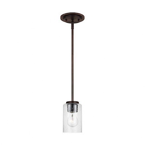 Oslo-8W 1 LED Mini Pendant In Contemporary Style-5.75 Inch Tall and 4 Inch Wide - 1255105