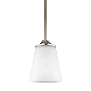 Sea Gull Lighting-Hanford-One Light Mini-Pendant in Transitional Style-5.13 Inch wide by 6.75 Inch high